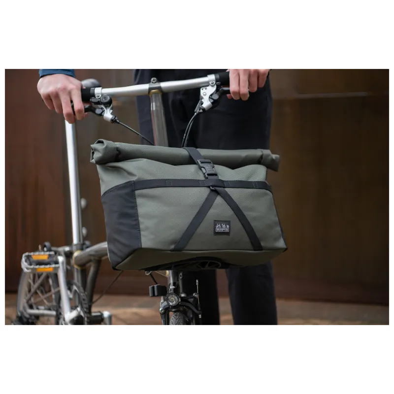 Brompton Borough Roll Top Bag Medium in Olive-8
